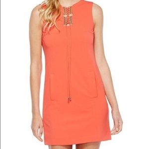 3/$20 Tahari Lace Up Shift Dress